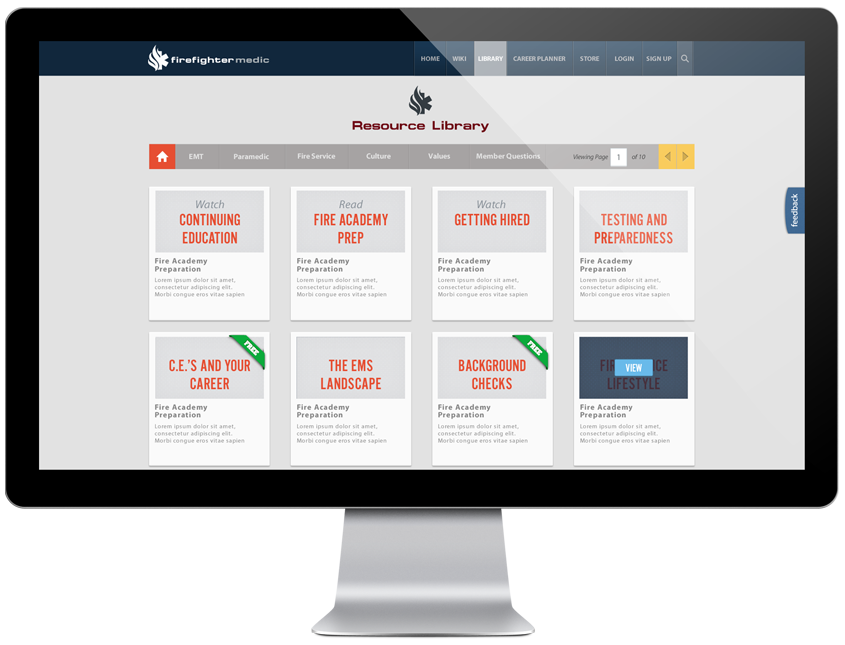 Firefighter Medic Website Design